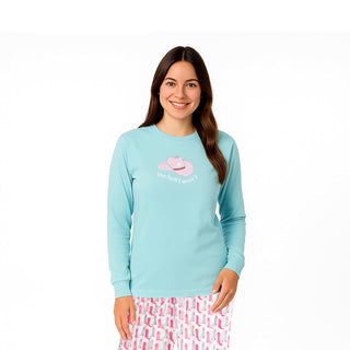 Pavilion Gift Company Shirt, Blue, Pink, Modern