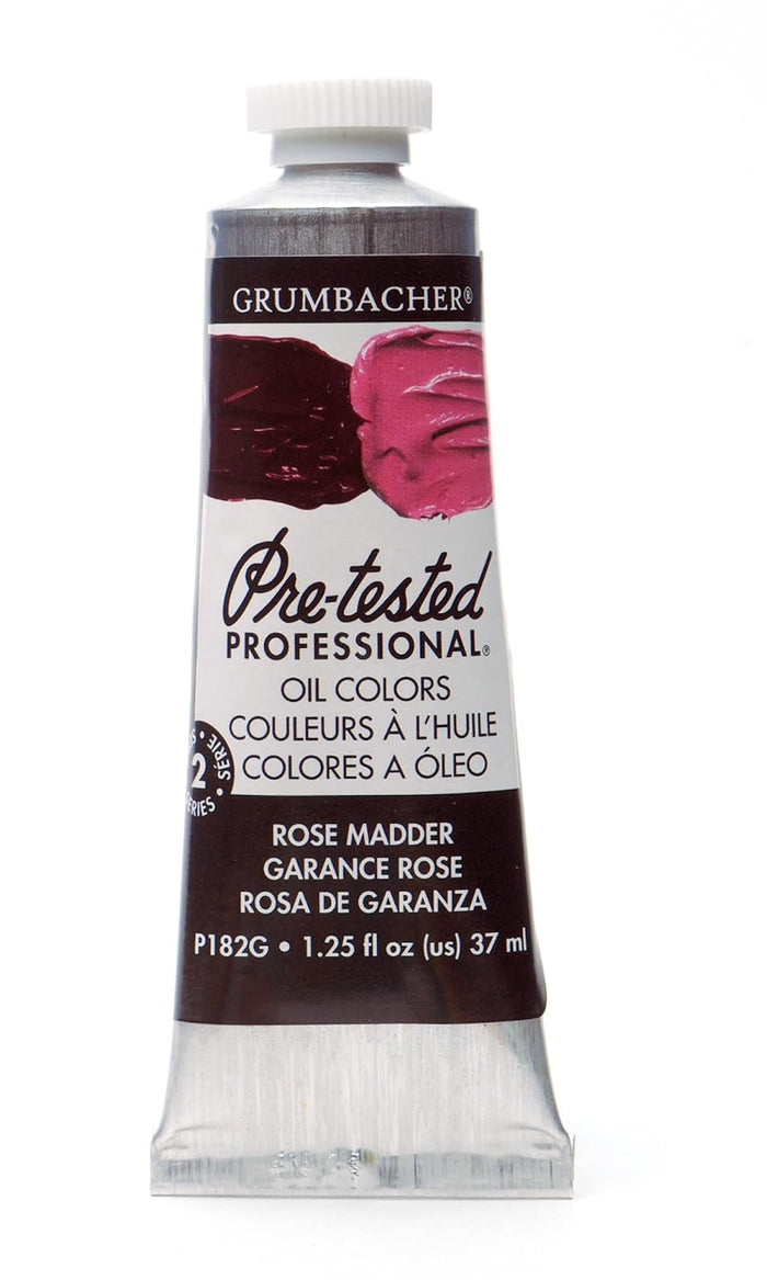 Grumbacher Pre-Tested Oil Paint, 37ml/1.25 Ounce, Rose Madder Hue (P182G)