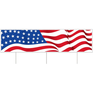 Beistle Signage, 11¾" x 3' 11", Red, White & Blue