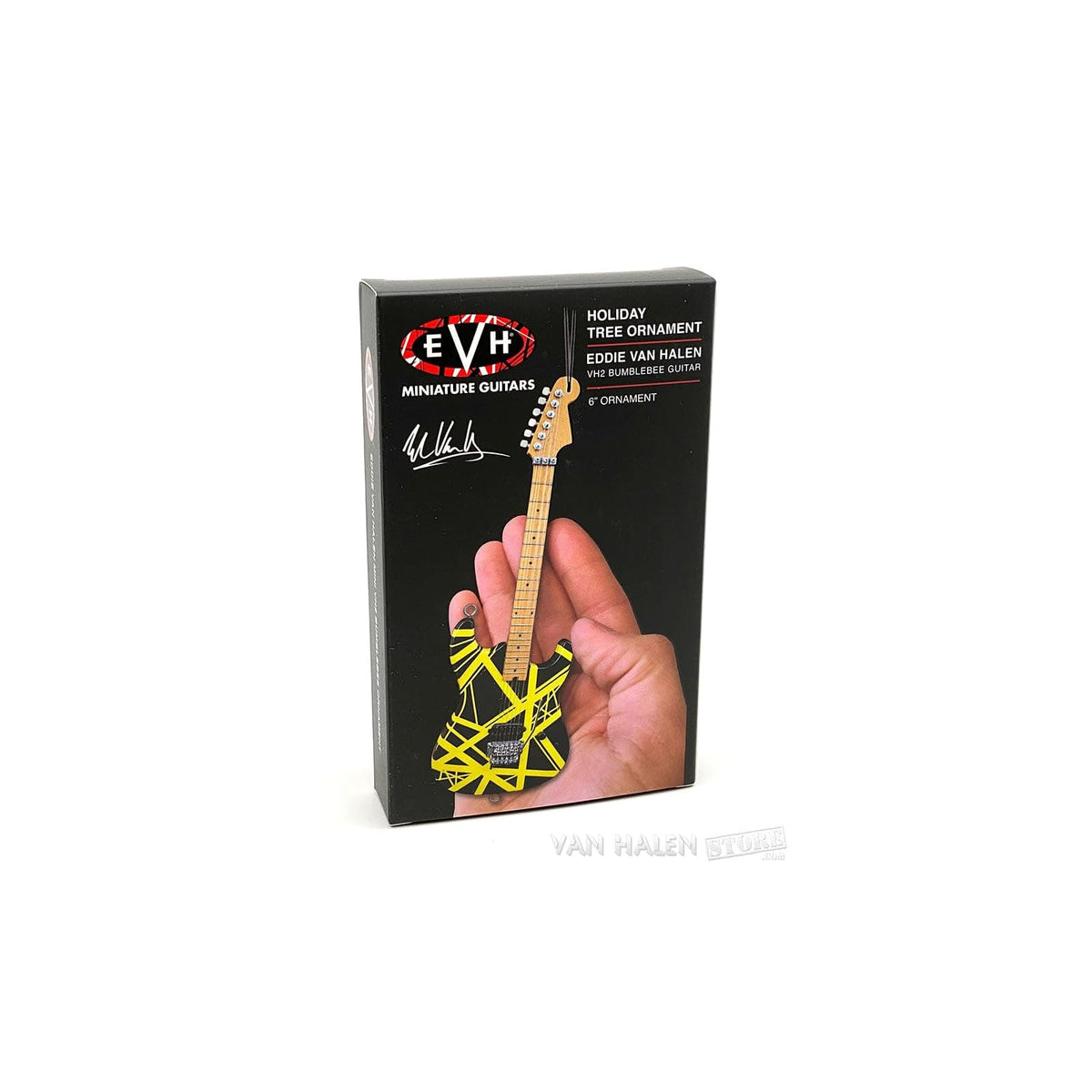 EVH Hanging Ornament, 6-inches, Black/Yellow