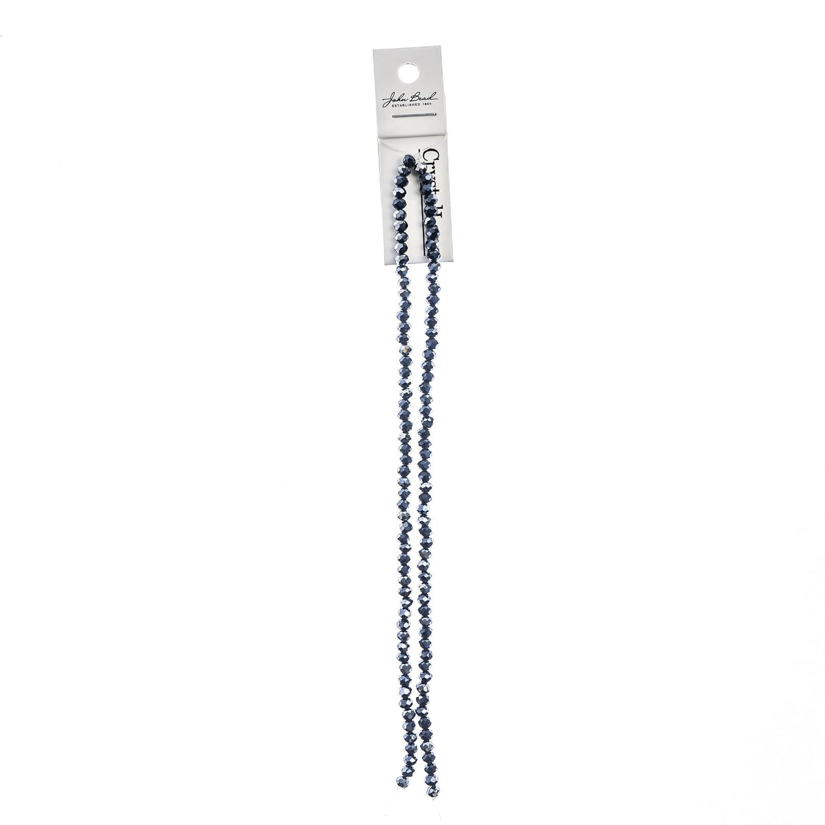 John Bead Craft Bead, 3mm x 4mm, Opaque Gunmetal Luster