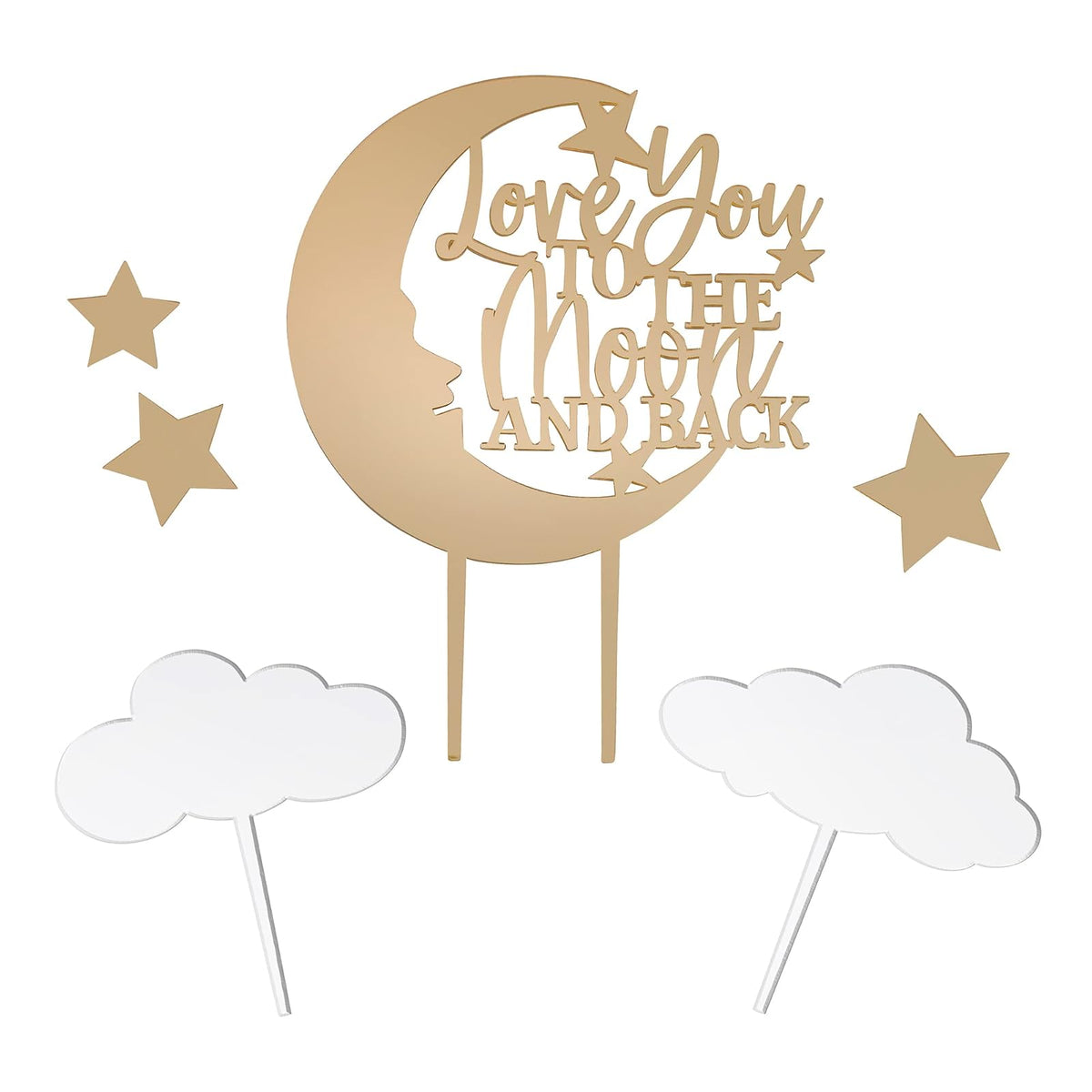 Lillian Rose Cake Topper, One Size, Gold