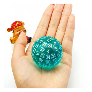 BESCON DICE Game Dice, 45mm, Translucent Teal D100