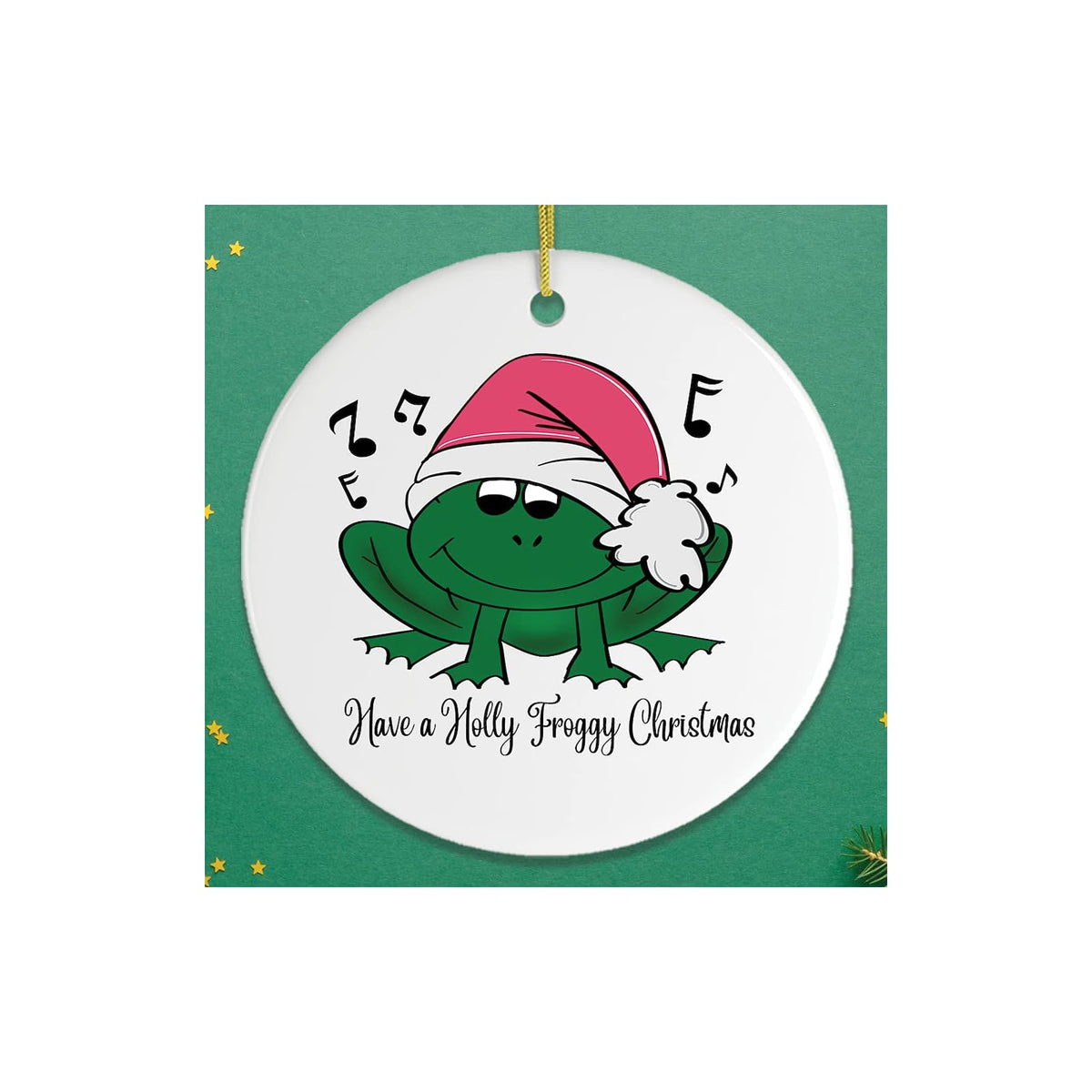 OrnamentallyYou Hanging Ornament, Singing Frog Christmas Ornament, Elegant