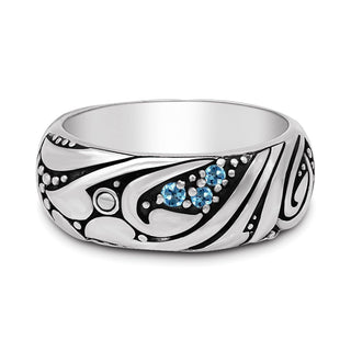 DEVATA Ring, 7, Swiss Blue Topaz & Silver 925/DVM9577