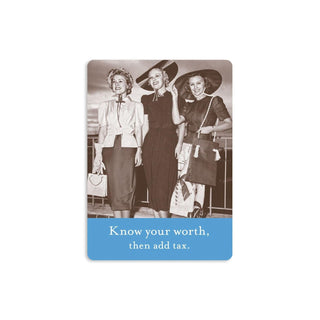 Shannon Martin Girl Designer Decorative Magnet, 2 5/8 x 3 1/2 x 5/16 inches, Blu