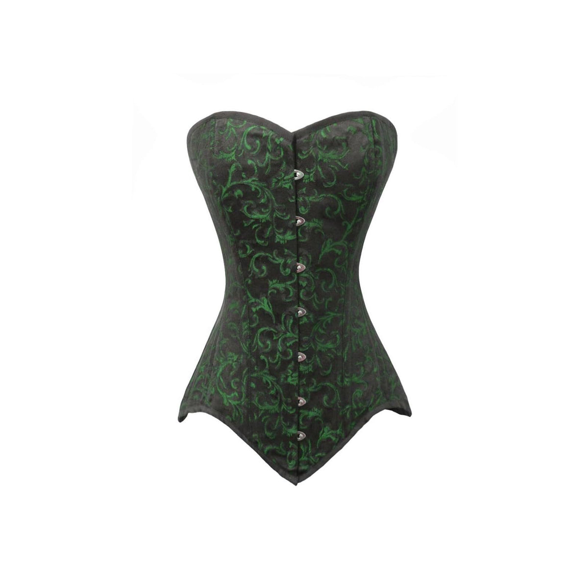 luvsecretlingerie Corset, 4X-Large, Green Brocade (Normal Torso-fit Well for 5'4