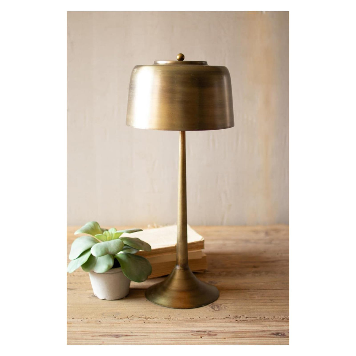 KALALOU Lamp, 10.5"d x 23"t, Brass