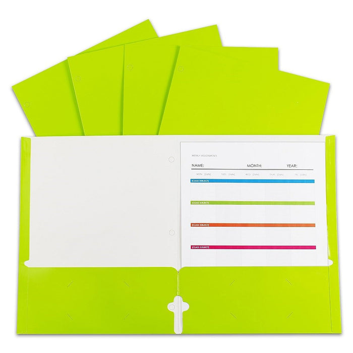 C-Line File Folder, 9-7/16" x 11-7/16", Lime Green