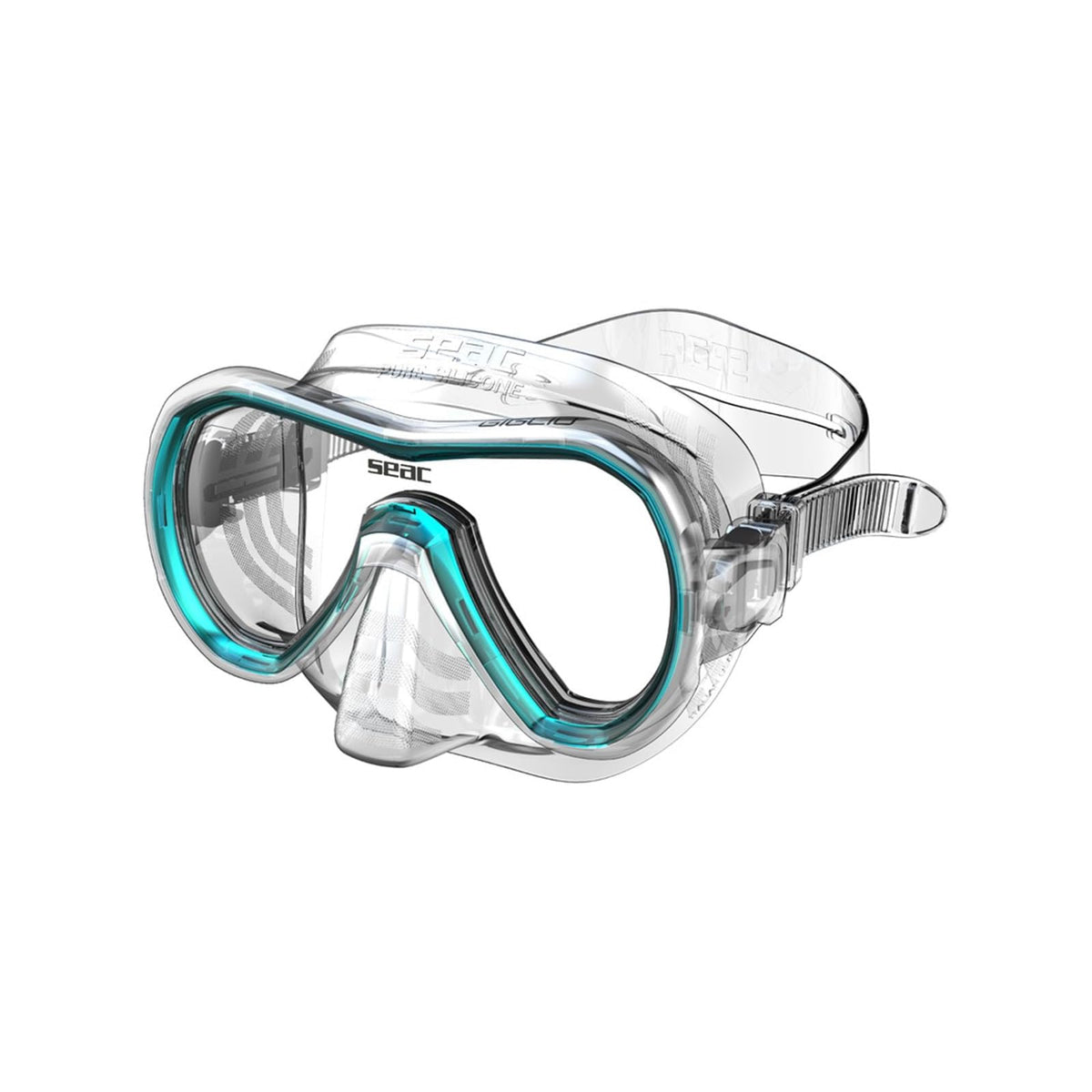 SEAC Dive Mask, regular fit, transparent/aquamarine