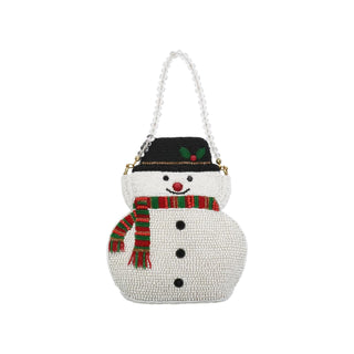 Bamboo Trading Handbag, 9-Inches Height, White