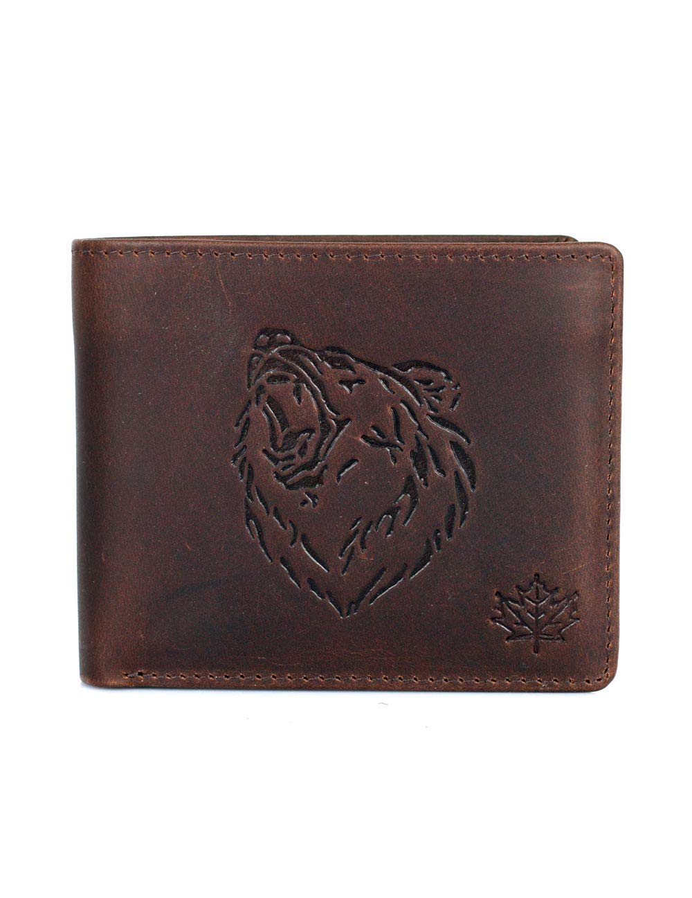 JYS Enterprise Karla Hanson Men's RFID Blocking Leather Wallet (Brown Bear)