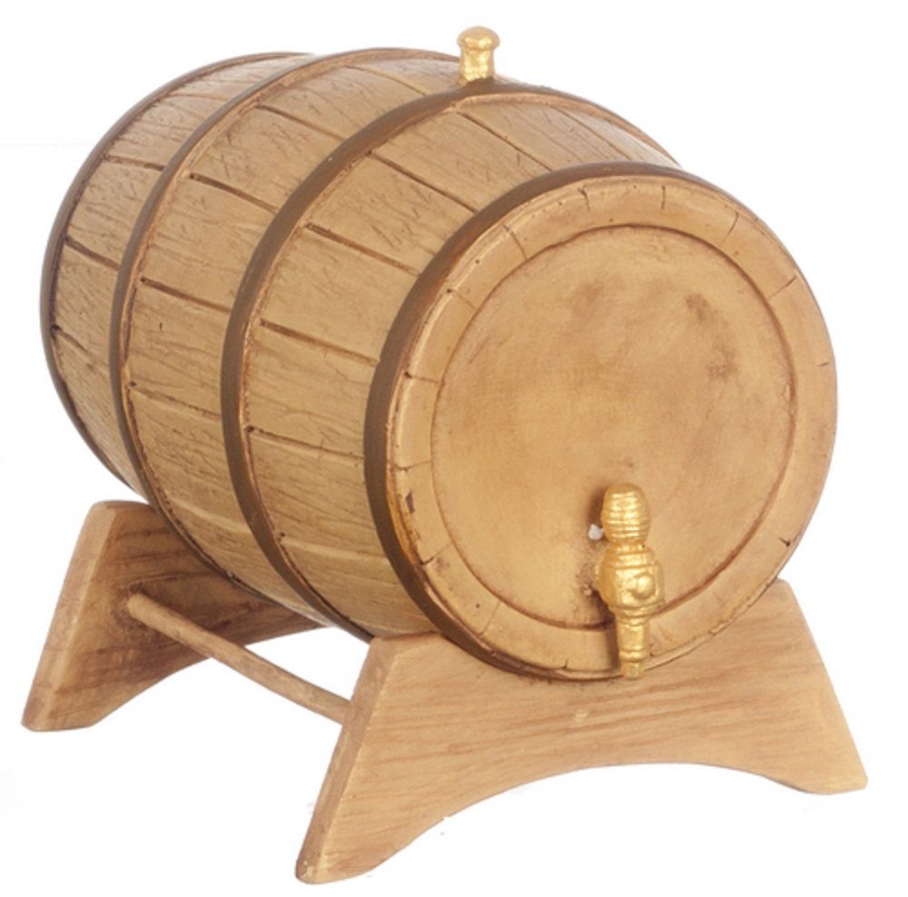 Aztec Imports Dollhouse Miniature Large Barrel and Stand