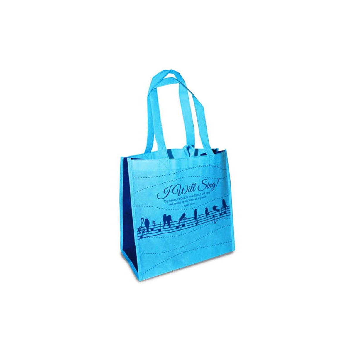 Divinity Boutique Tote Bag, 12 x 12 Inch, Sky Blue/Blue