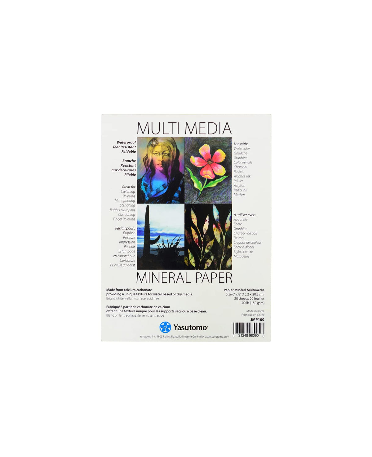 Yasutomo Art Media Paper, 6" x 8", White
