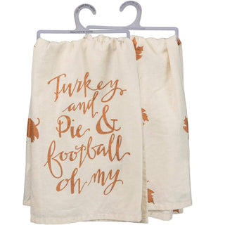 Primitives By Kathy Turkey and Pie & Football Oh My Decorative Cotton Towel