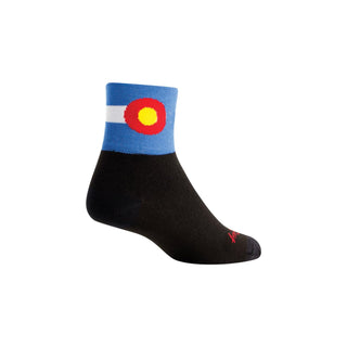 SockGuy Socks, Black, Colorado Flag 2