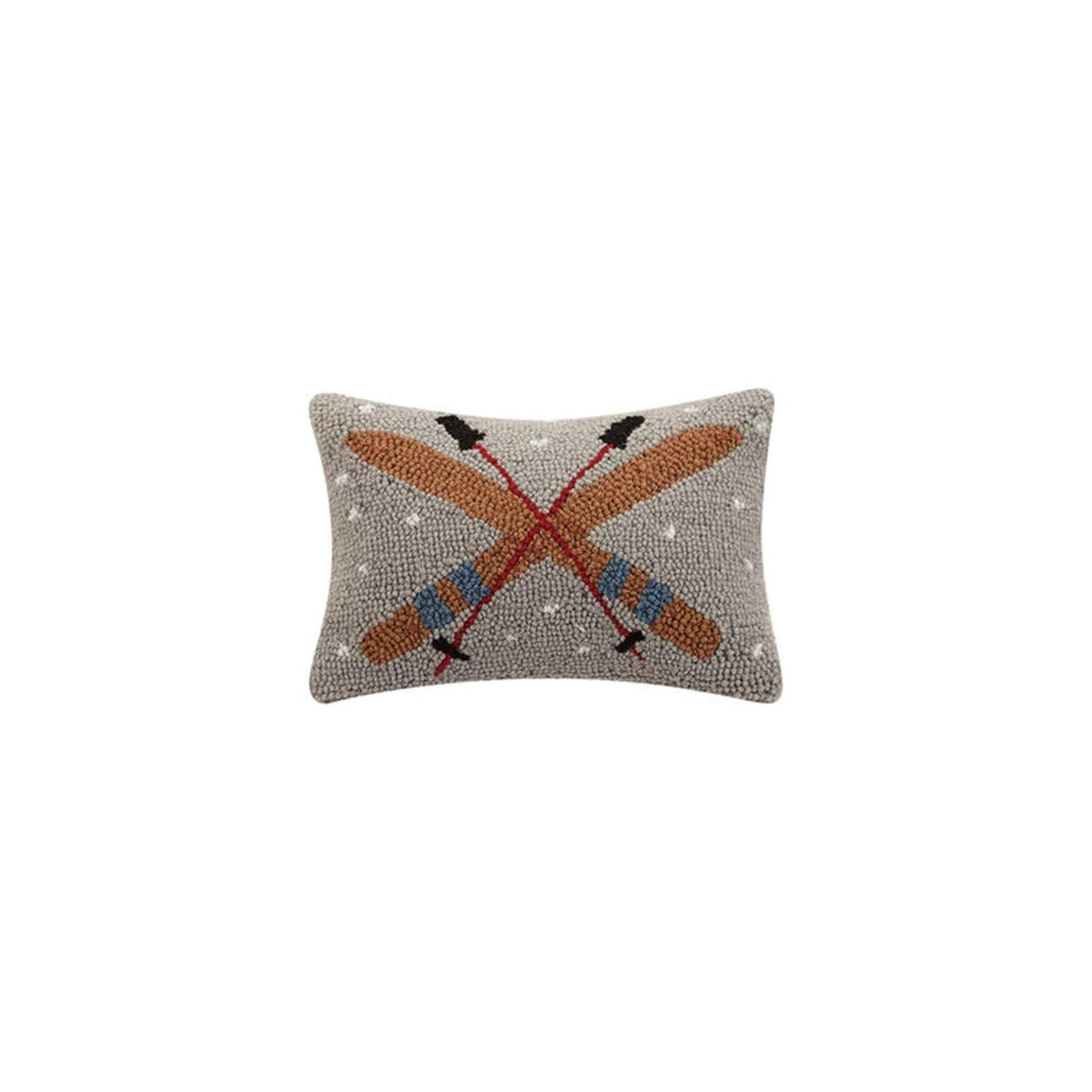 Peking Handicraft Pillow, 8 inches x 12 inches, Grey