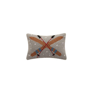 Peking Handicraft Pillow, 8 inches x 12 inches, Grey