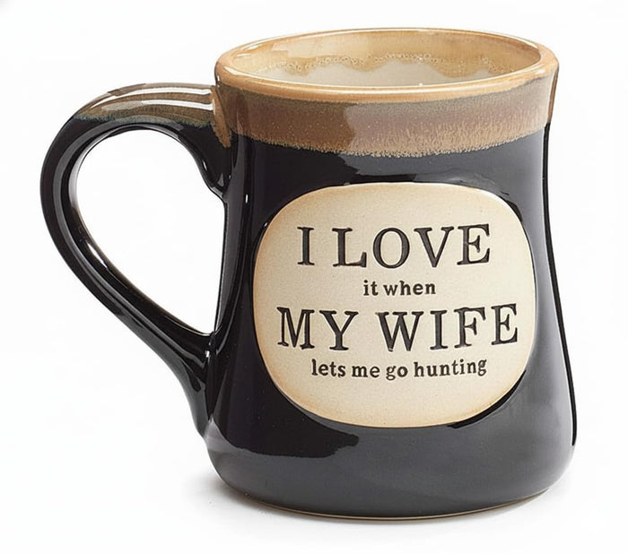 1 X Love it When my Wife Lets Me go Hunting Coffee Tea Mug Cup 18oz Gift Box