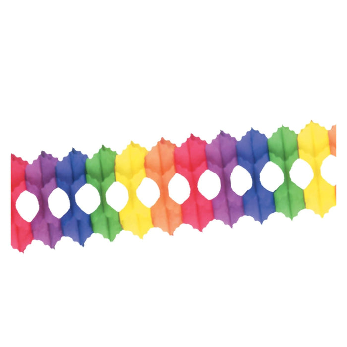 Beistle Garland, 5.5" x 12', Rainbow