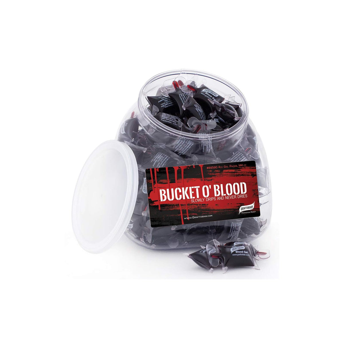 Graftobian Body Paint, 144 Count Bucket 'O' Blood, Deep Red