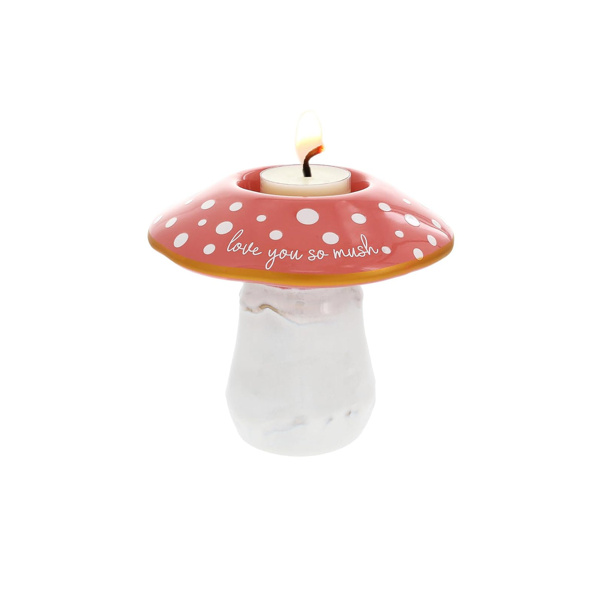 Pavilion Gift Company Candle Holder, 4", Pink, White, Tan