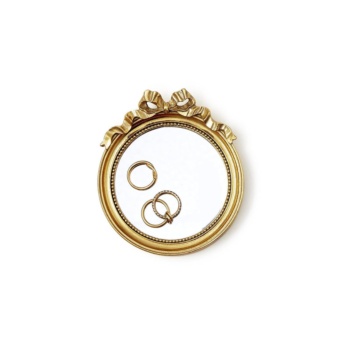 Two's Company Tray, 4.25 inches (W) x 4.75 inches (H), Gold