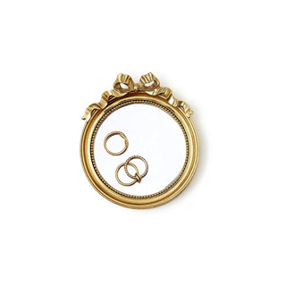Two's Company Tray, 4.25 inches (W) x 4.75 inches (H), Gold