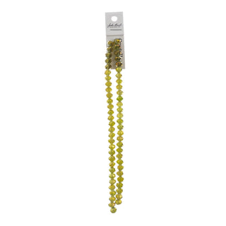 John Bead Craft Bead, 6mm x 8mm, Transparent Light Amber W/Purple Luster