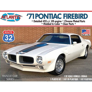 Atlantis Art Craft Kit, 6 inches long, 1971 Pontiac Firebird Route 32