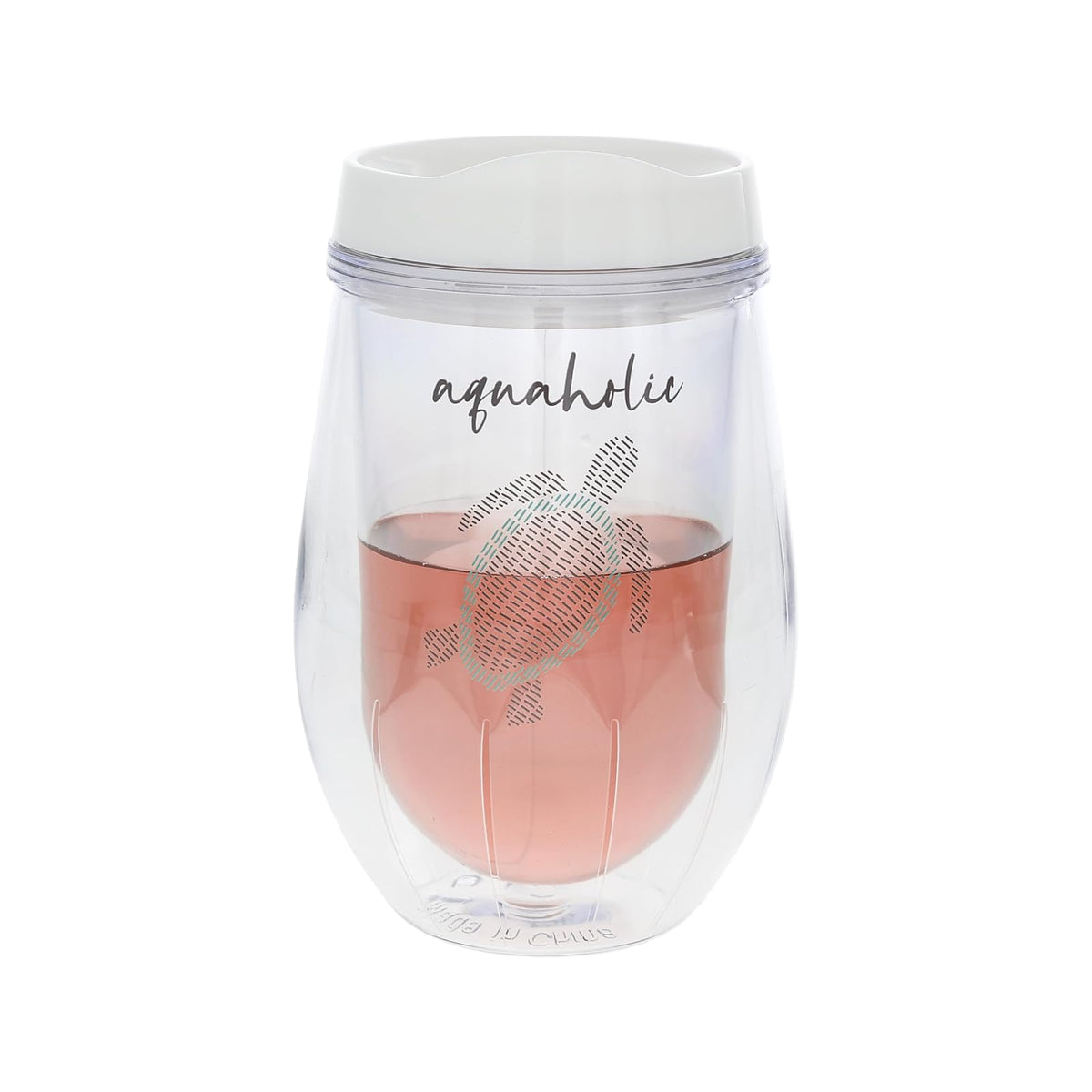 Pavilion Gift Company Drinking Cup, 12 Ounces, Clear, Gray, Teal
