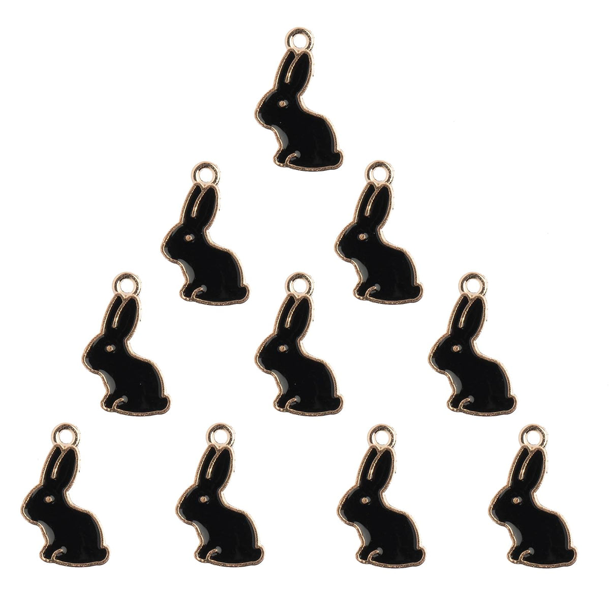 John Bead Charm, 9x18, Black