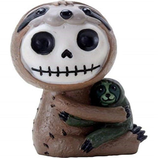 Pacific Trading SUMMIT COLLECTION Furrybones Brady Signature Skeleton in Sloth Costume Hugging a Sloth