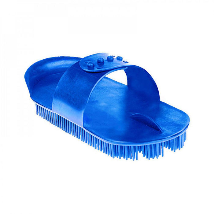Horze Plastic Curry Comb - Blue