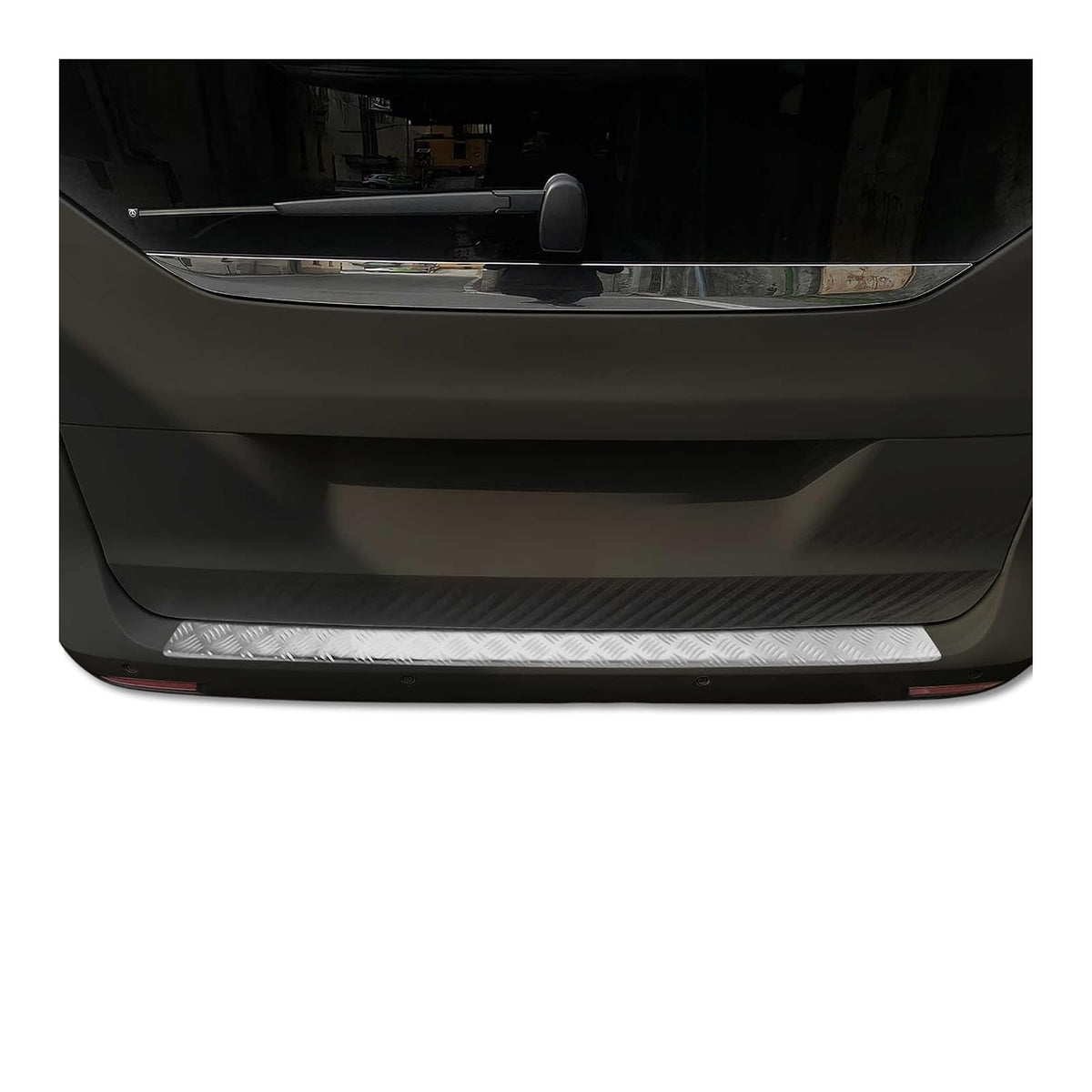 OMAC USA Fits Mercedes Metris 2016-2022 Aluminum 3D Heavy Duty Rear Bumper Protector | Aluminum Sill Cover Trim Protector