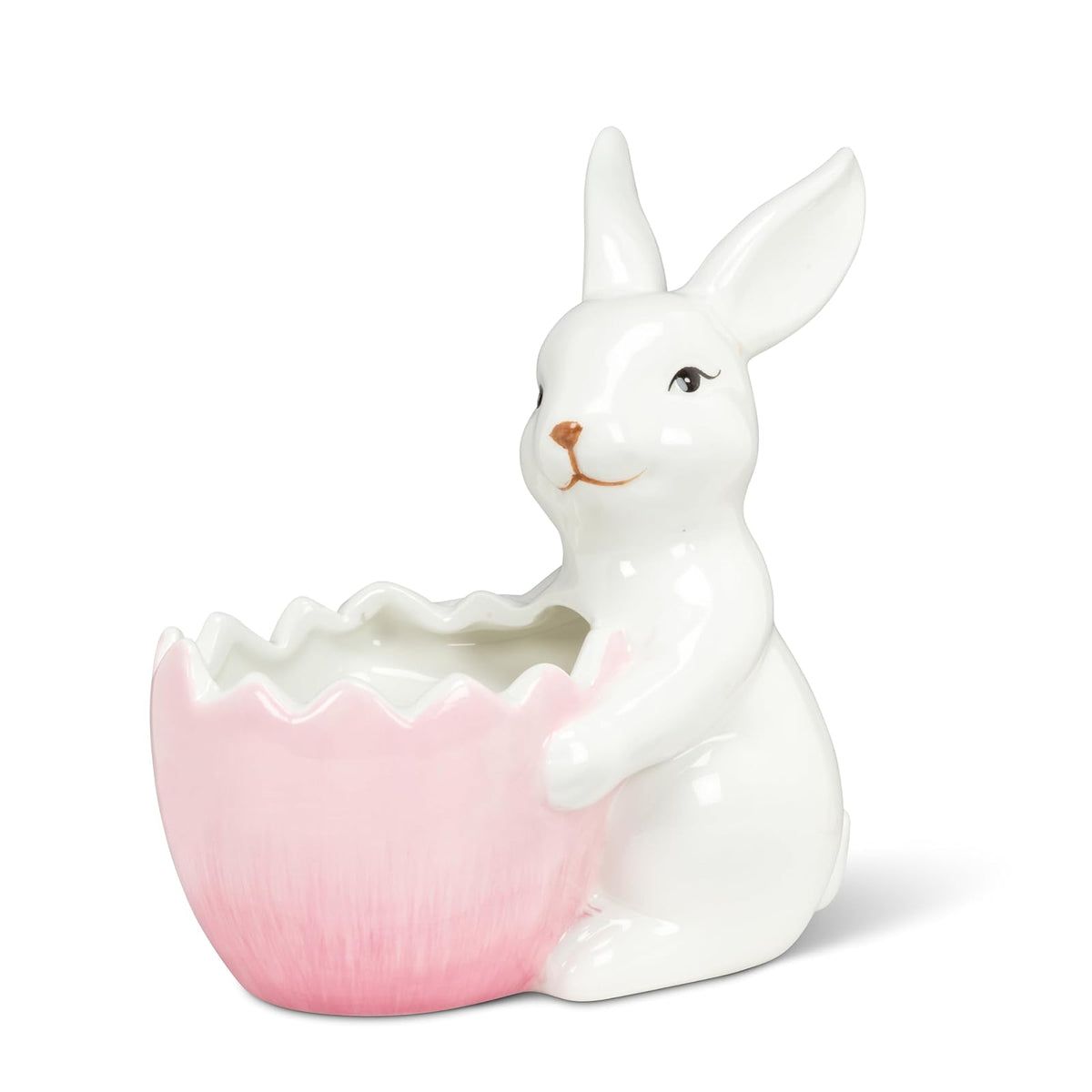Abbott Collection Planter, 6"H, White/Pink