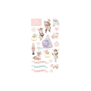 PRIMA MARKETING INC Sticker Decal, Christmas Sparkle Puffy Stickers-22 pcs, Chri