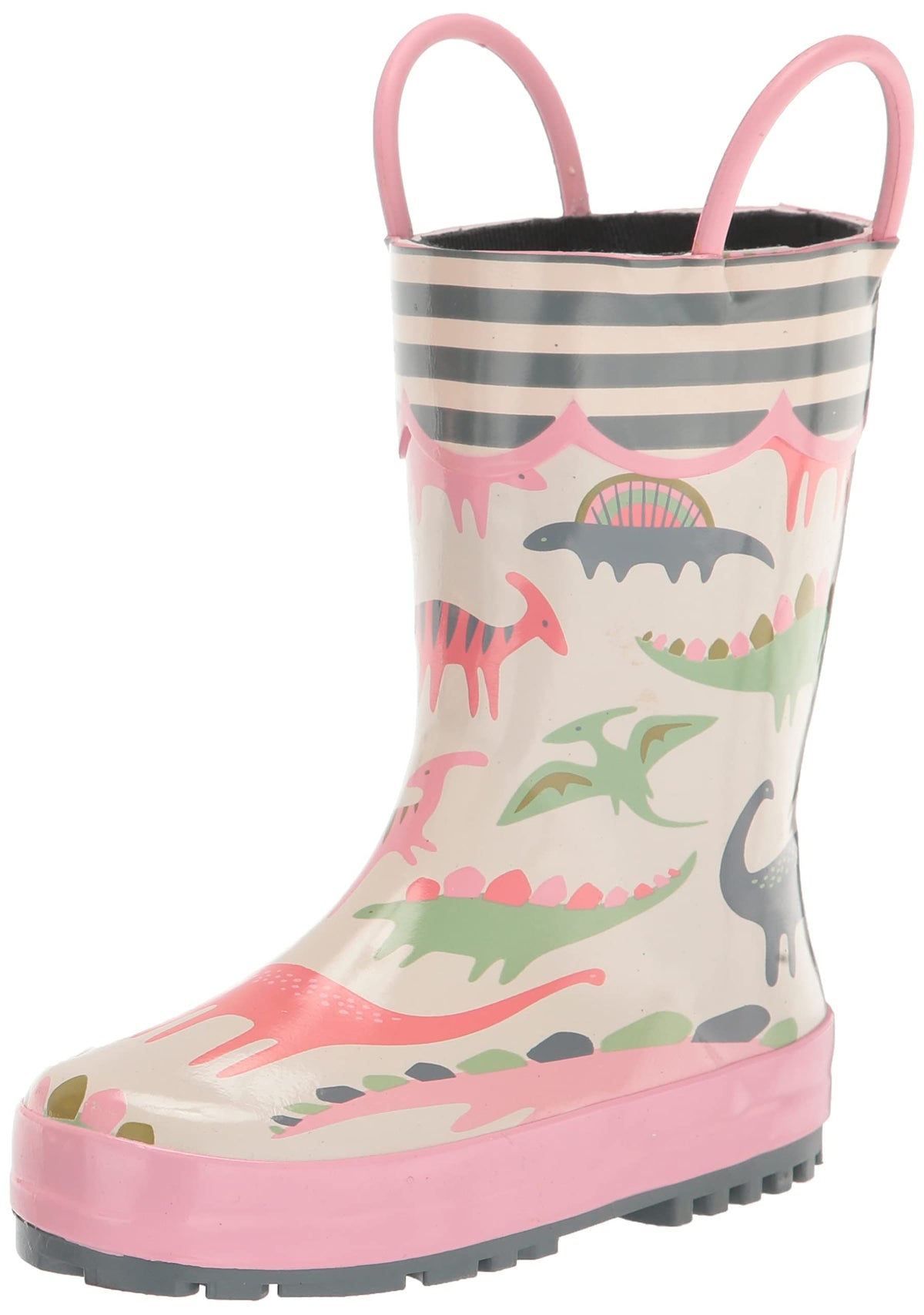 Stephen Joseph Rain Boots, Pink Dino, 6 US Unisex Little Kid