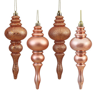 Vickerman Hanging Ornament, 7", Rose Gold