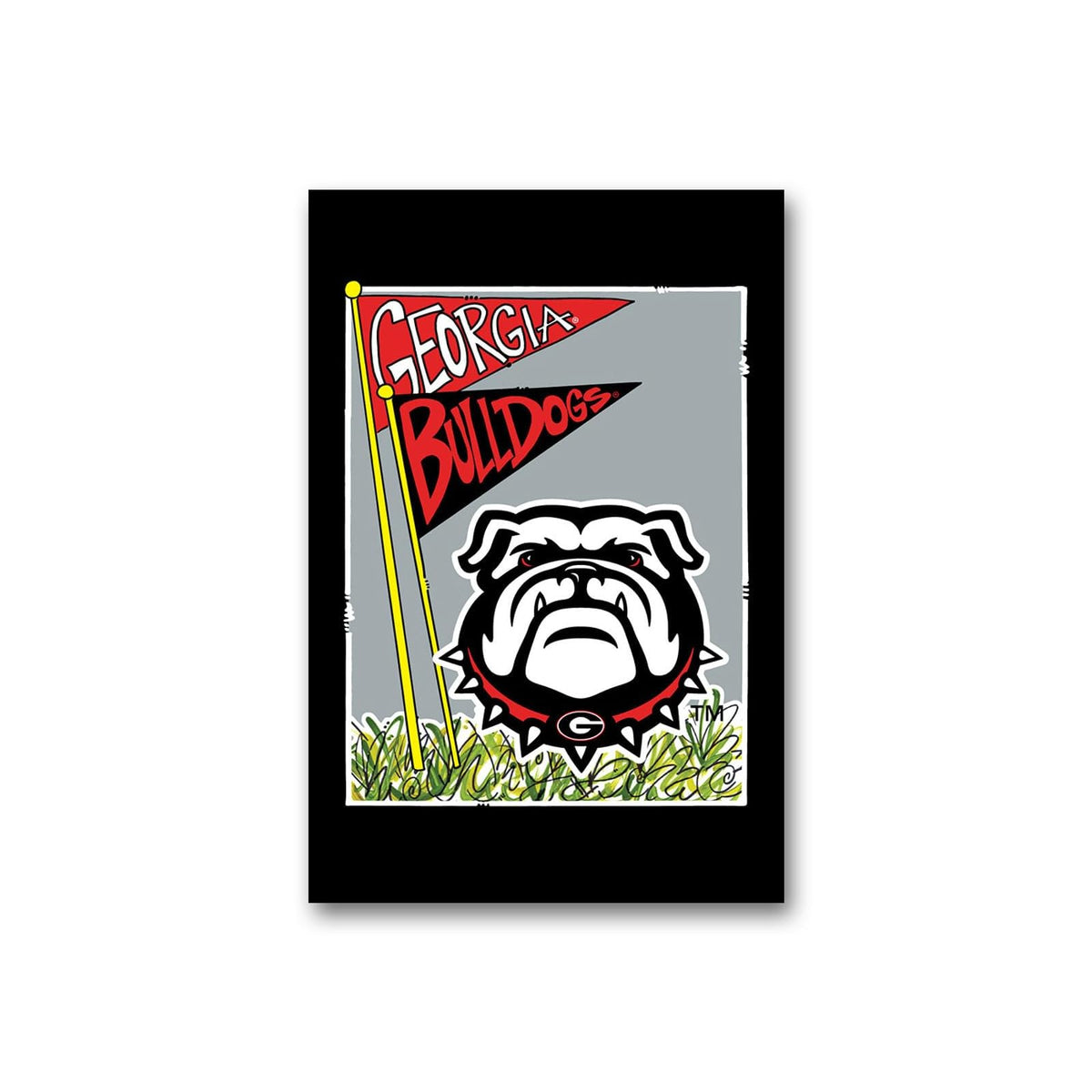 Magnolia Lane Banner, 18 inches x 12 inches, UGA Mascot