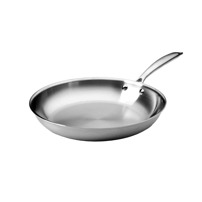 Black Cube Saute Fry Pan, 11" Diameter, Silver