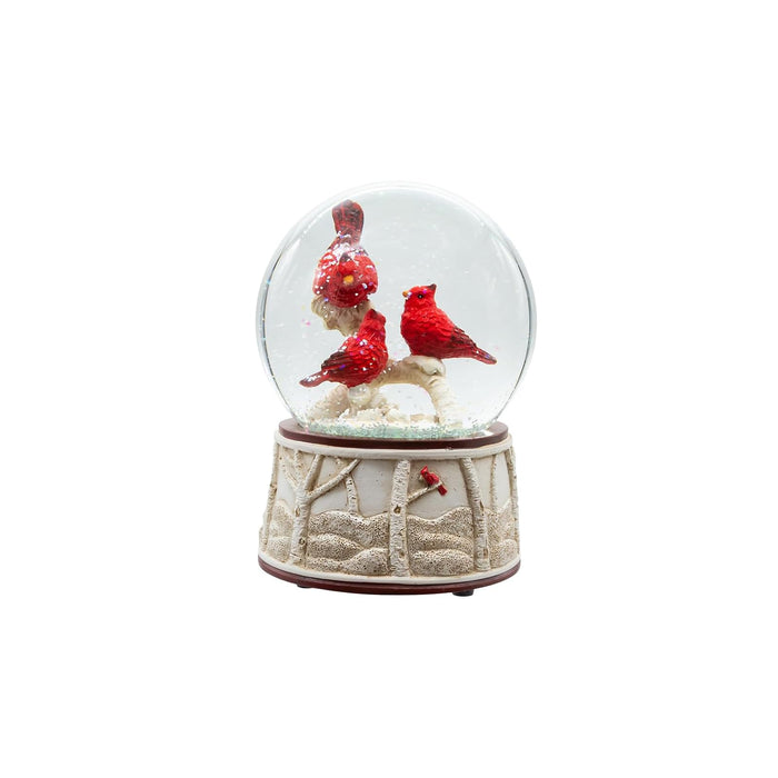 Kurt S. Adler Snow Globe, 5.5 Inches, Red and White