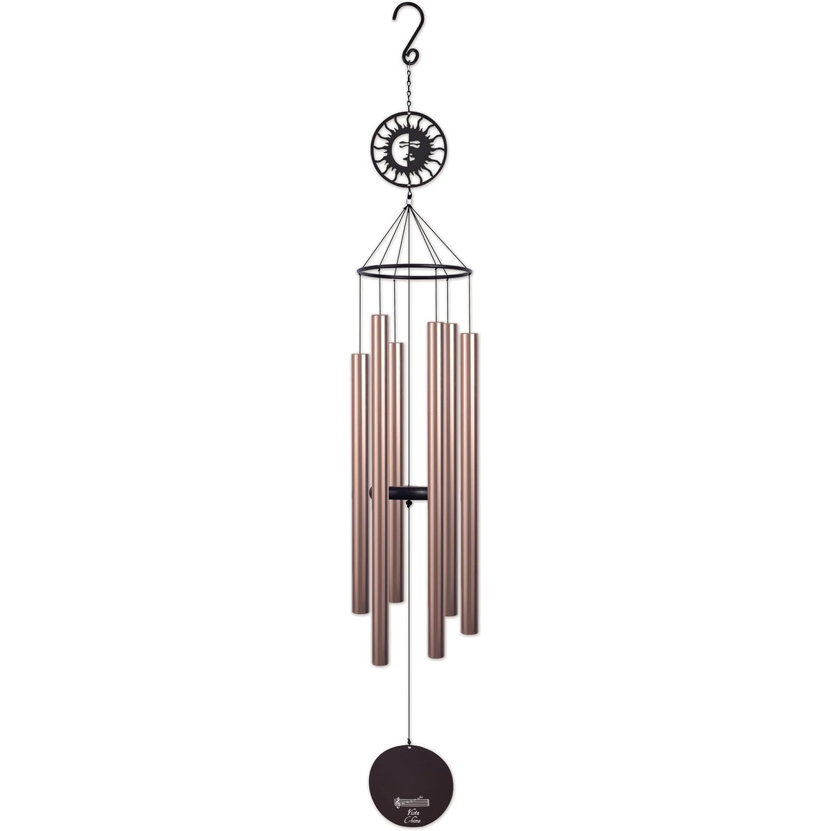 Sunset Vista Designs Wind Chime, 68" Long, Sun Face