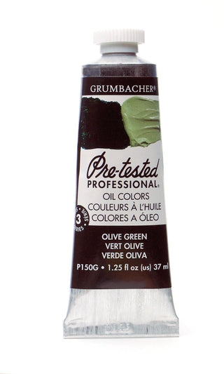Grumbacher Pre-Tested Oil Paint, 37ml/1.25 Ounce, Olive Green (P150G)