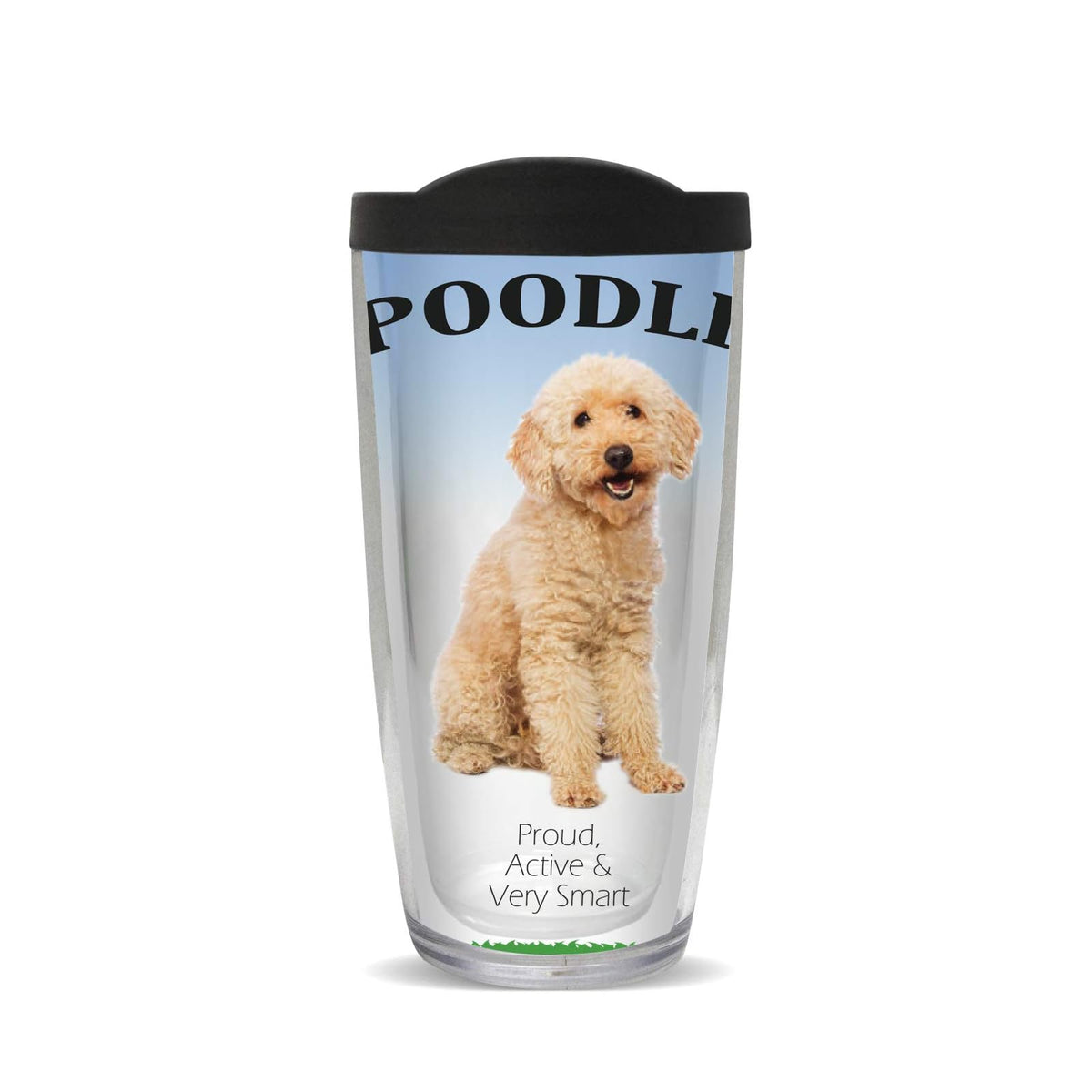 FREEHEART Drinking Cup, 16 Ounces, Poodle