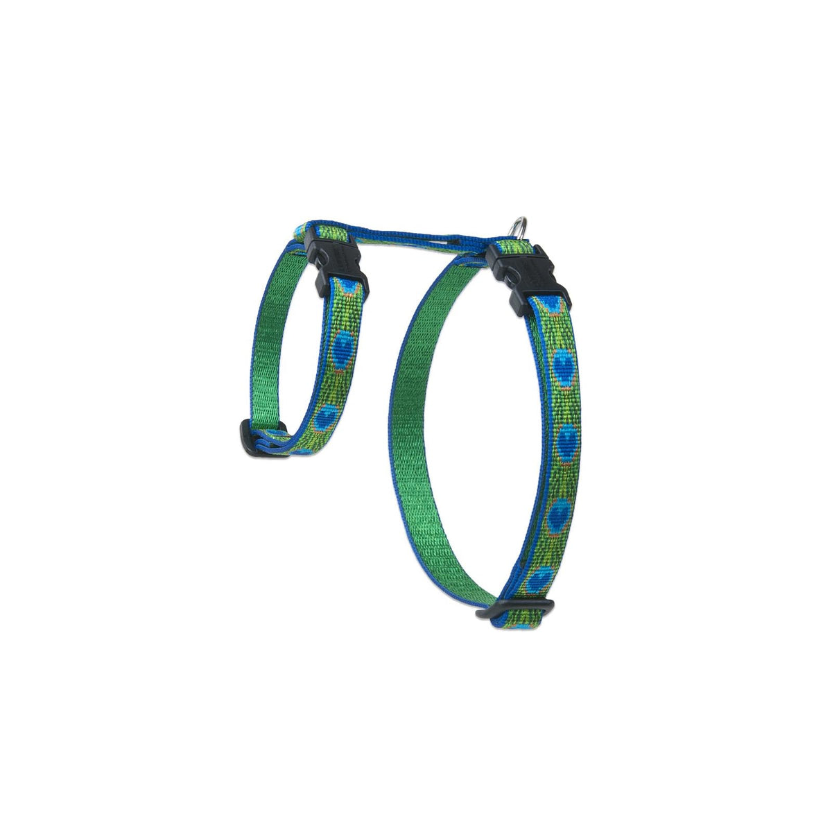 LupinePet Animal Harness, 1/2"W; 9-14" Girth, Green, Blue