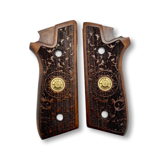 Zib Grips Gun Grip, Brown, Coffee, Taurus Grips - Ethnic Pattern Dark Brown