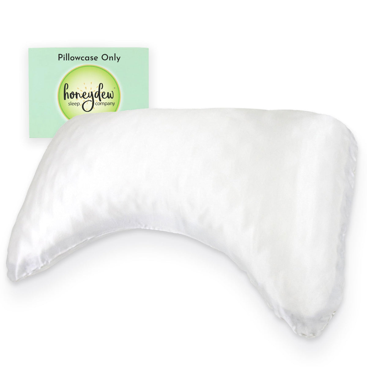 Honeydew Pillowcase, Queen (Mulberry Silk), Powdered Sugar (White)