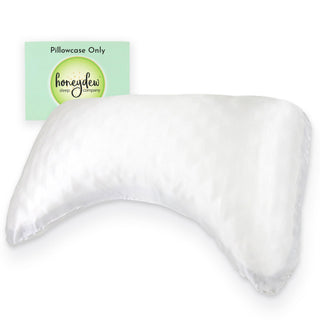 Honeydew Pillowcase, Queen (Mulberry Silk), Powdered Sugar (White)